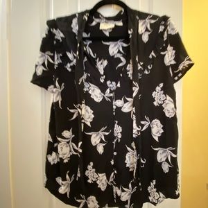 Anthropologie for Maeve black and white blouse